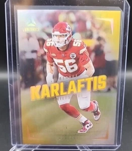 2024 Panini Luminance Football George Karlaftis CHIEFS #35 Yellow /299 - Picture 1 of 4