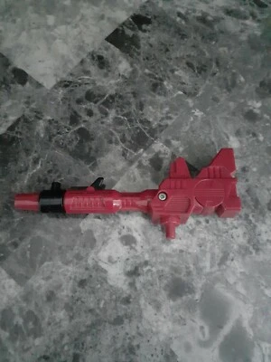 VINTAGE 1986 G1 TRANSFORMERS METROPLEX LARGE RED GUN RIFLE PART ACCESSORY - Image 1 of 2