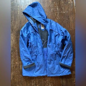 Vintage Misty Harbor Women’s Hooded Fleece Lined Rain Coat Size MD - Picture 1 of 9