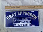 Athens Tennessee--TN--Tenn Booster License Plate- Gray Epperson Ford--Mercury