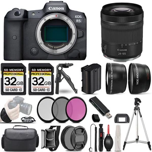 Canon EOS R5 Mirrorless Camera +24-105mm f/4-7.1 IS STM Lens +3 PC Filter +64GB - Picture 1 of 10