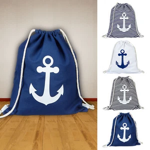 Matchbeutel Maritim Anker Gymbag Sport Rucksack Turnbeutel Sportbeutel Tasche - Bild 1 von 14