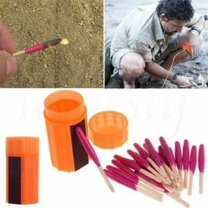 Outdoor Stormproof Waterproof Emergency Survival Lighter Kit Gear Storm Matches - Picture 1 of 10