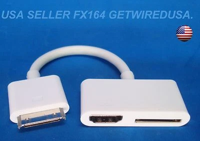 30 Pin auf HDMI Video Adapter iPod i Pad 2 3 iPhone 4 4s 2g 3gsTouch HDTV FX164 - Bild 1 von 4