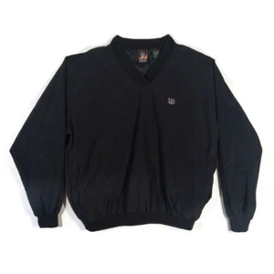 Vtg USA Olympics JC Penny Windbreaker Mens Size Large LS Pullover V-Neck Black - Picture 1 of 9
