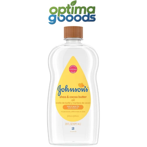 JOHNSON'S Baby Oil Mineral Enriched With Shea Cocoa Butter Hypoallergenic 20 Oz