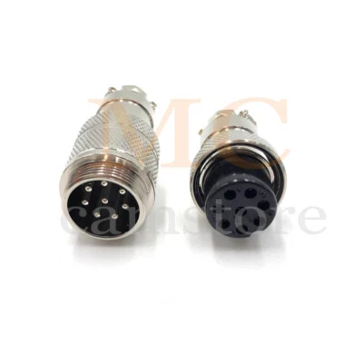 GX20 Aviation Docking Plug 8Pin Metal Male+Female Panel Cable Connector  - Image 1 of 4