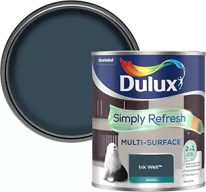 Dulux Simply Refresh Multi-Surface Eggshell Paint Wood & Metal- Ink Well - 750ml - Picture 1 of 3