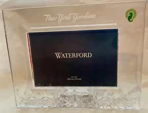 New York Yankees Waterford Lismore Bleikristall Bilderrahmen 4x6 Neu im Karton - Bild 1 von 9