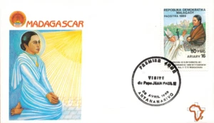 1989-Fdc-enveloppe 1°jour**Vatican-Voyage du Pape J.Paul II-Malgache-Madagascar - Imagen 1 de 1