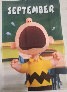 Charlie Brown "SEPTIEMBRE" Bandera Jardín 12”x 18” - Imagen 1 de 1