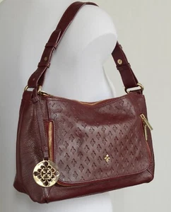 Vintage Patrick Cox , WINE / BURGUNDY LEATHER SHOULDER BAG / HOBO BAG , Medium - Picture 1 of 11