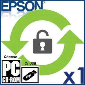 Epson Drucker Abfall Tinte Schaumstoff Pad Zähler Fehler Zurücksetzen WIC Software & Schlüssel CDR/USB - Bild 1 von 10