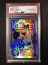 Roger Clemens 1996 Finest Refractor Psa 10 Auto Signed Psa DNA 