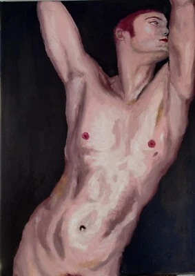 Obra de arte "Desnudo en la inclinación." 40cmx30cm por TJCutting Foto 1 de 4