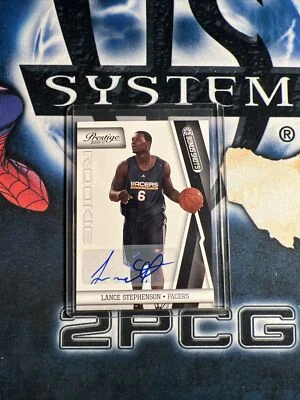 2010-11 Prestige Bonus Shots  /99 Lance Stephenson #198 Rookie Auto RC - Image 1 of 2
