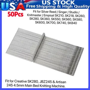 50 Needle for Silver Reed Singer Studio Knitting Machine SK280 SK360 SK580 SK840 - Picture 1 of 9