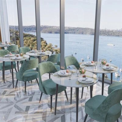 Heavy Duty Dining Table Modern Round 31.5" Leisure Table for Dining Room Cafe US - Image 1 of 4