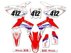 2013-2016 CRF 450 R BINARY Red Senge Graphics Kit Compatible with Honda - Picture 1 of 10