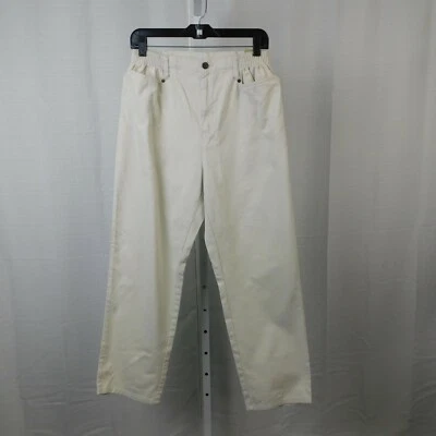 Blassport Women's Elastic-Waist Straight-Leg Cotton Pants - 8 Short, Khaki #774 - Image 1 of 4