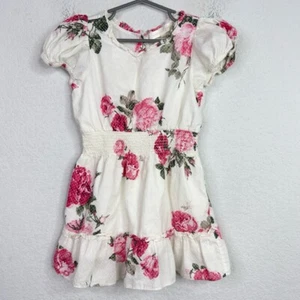LoveShackFancy Dress Girls 5-6Y Floral Rose Smocked Ruffle Tiered Boho Fairy - Picture 1 of 11