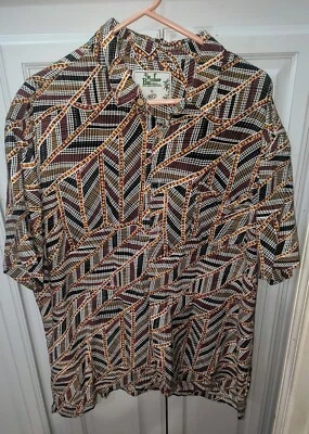 Camisa hawaiana manga corta de fibra de bambú Kingston Grange de colección para hombre talla XL  Foto 1 de 4