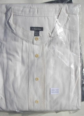 J Peterman Shirt Half Button Ivory Size XXL Long Sleeve Otavalo Mountain - Image 1 of 2
