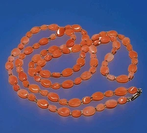 Vintage Multi-function Hong Kong Tangerine Orange Beaded 54" Necklace TS Color - Picture 1 of 6