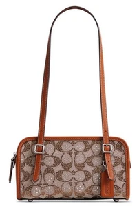 ❤️Bolso de Hombro Coach Crystals Swing Zip 20 Plata/Bullido - Imagen 1 de 6