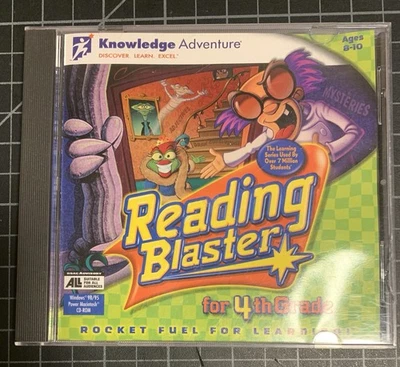 Reading Blaster CD (1999, Knowledge Adventure ) for 4th grade  Very Clean Disc - Image 1 of 3