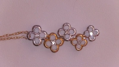 10K Two-Tone Gold Pendant with Diamond Accents Pendant Necklace - 20" - Image 1 of 4