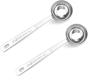 2 Pcs Tablespoon Measuring Spoon, 30ML Stainless Steel Coffee 2PCS, Silver - Picture 1 of 5