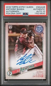 2018 Topps Gypsy Queen Anthony Banda RC ON-CARD AUTO, Dodgers PSA AUTO 10, POP 1 - Bild 1 von 2