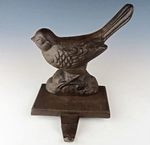 Cast Iron Bird Christmas Stocking Mantel Holder - Heavy 2 lbs. 3 oz. - Picture 1 of 3