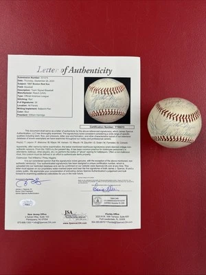 1957 Boston Red Sox Team Signed REACH Baseball JSA LOA Lepcio,Malzone,Sisler - Image 1 of 4