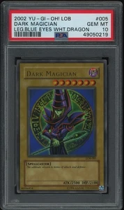 Dark Magician *PSA GEMA COMO NUEVA 10* LOB-005 *Ultra Raro* 2002 *Vintage* Yugioh - Imagen 1 de 2
