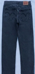 LEVIS WEDGIE Straight Womens Dark Gray Jeans Button Fly EUC Meas 27x27 Tag 28x28 - Picture 1 of 10