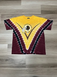 WASHINGTON REDSKINS OFFICIAL NFL LIQUID BLUE TIE DYE SHIRT LOGO MEN SIZE SMALL - Picture 1 of 12