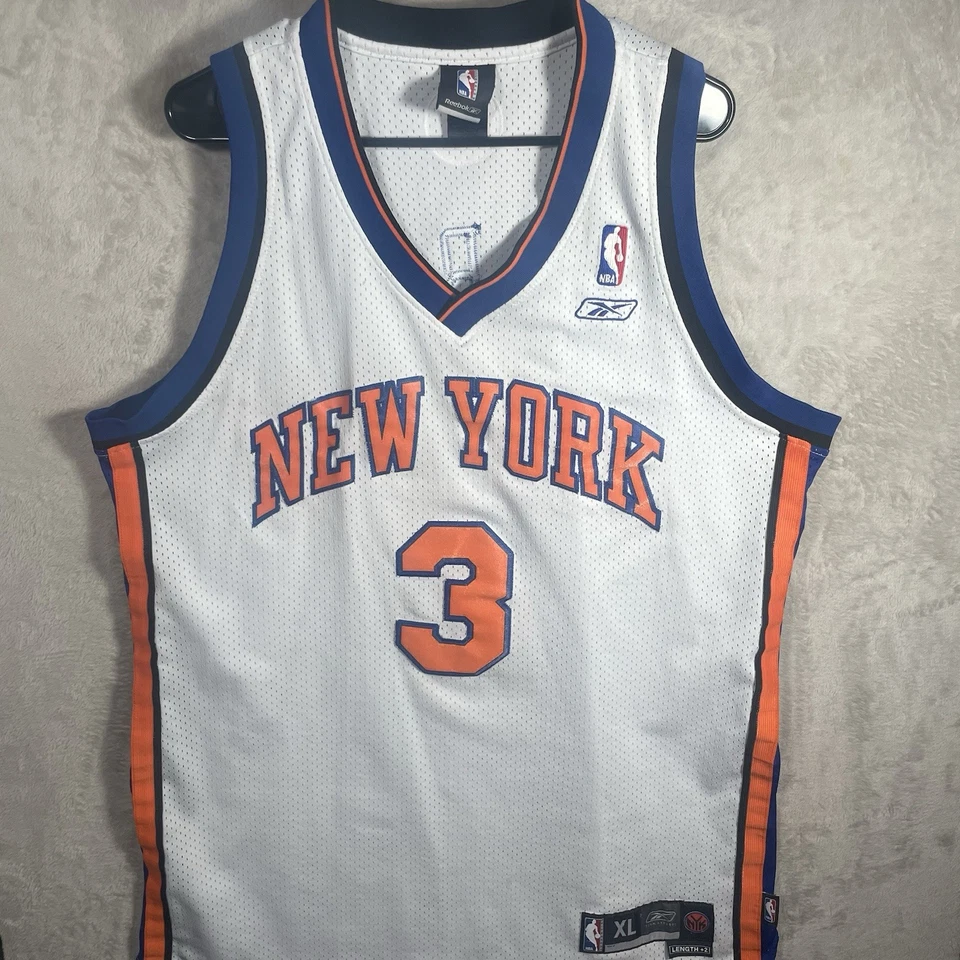 Stephon Marbury New York Knicks Reebok Jersey Adult XL+2 White Orange Men’s 2569 - Image 1 of 4