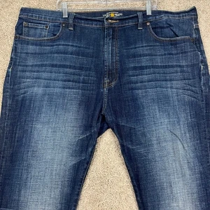 Lucky Brand 181 Relaxed Straight Blue Jeans Mens Size 46x32 Denim - Picture 1 of 10
