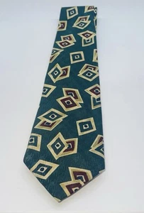 Flo Renco & K. Inc dunkelgrüne Seidenkrawatte für Herren 3,5” breit 60” lang - Bild 1 von 3