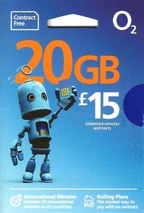 Carte SIM UK PAYG O2 - Photo 1 sur 1