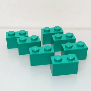 Lego 7 Stck. türkis blau grün 2x1 Steine 6217659 - Bild 1 von 5