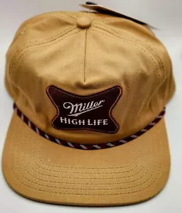 Sombrero de béisbol Miller High Life para camionero estilo vintage bronceado nuevo retro - Imagen 1 de 4