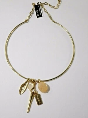 Collar Gargantilla Banana Republic Para Mujer Cristal Piedra Cuerno Amor Dije Nuevo con Etiquetas 74 Foto 1 de 4