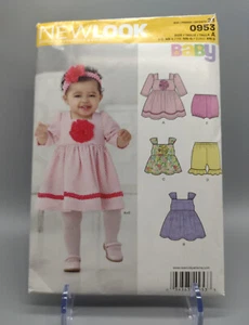 Baby Dress and Shorts Sewing Pattern | New Look 0953 / 6253 | Sz NB-L Uncut - Picture 1 of 3