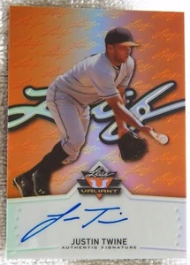 Miami Marlins Justin Twine 2014 Blatt Valiant Orange Refraktor Autogrammkarte #02/50 - Bild 1 von 1