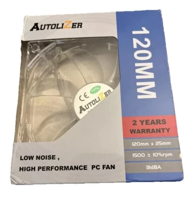 Autolizer 120MM 25MM 1500 RPM Low Noise PC Fan Sleeve Bearing CPU Coolers - Image 1 of 4