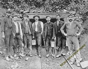 Trabajadores de la minería del carbón Briceville TN 1892 Reimpresión de su escaneo original 8X11 - Imagen 1 de 1