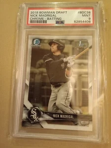 2018 Bowman Chrome Draft Madrigal #BDC38 Graded PSA 9 Rookie Baseball - Picture 1 of 2